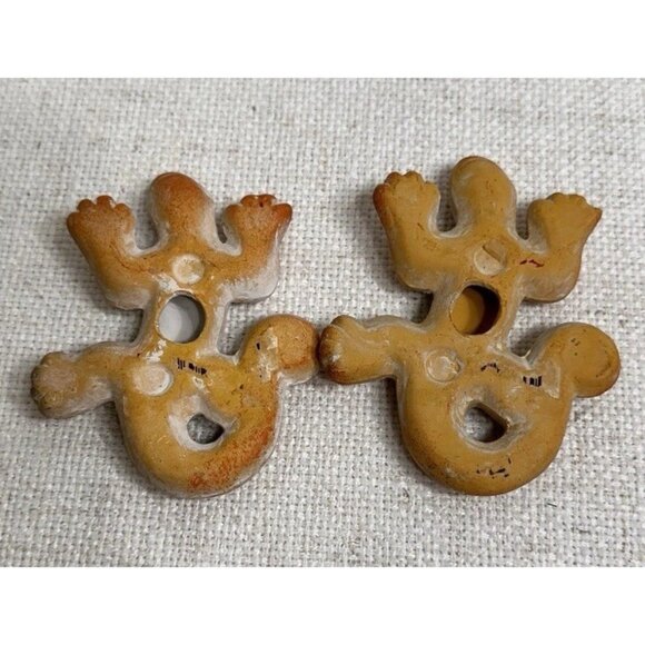 2 Hand painted Talavera Ceramic Decor Lizards Or Geckos 3.5x4 - Picture 2 of 5